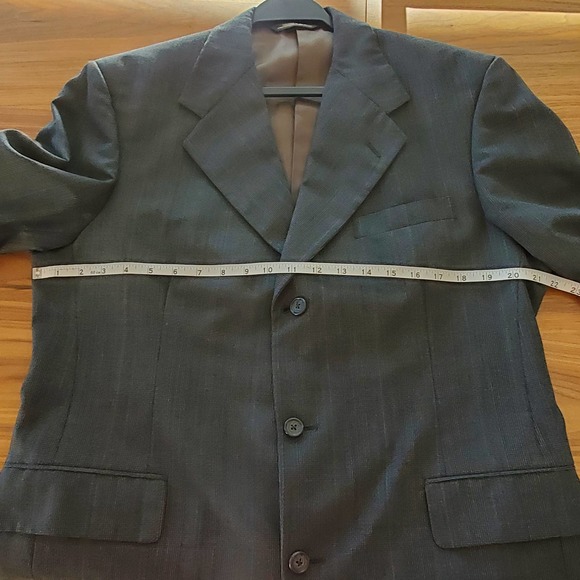 Tom James Men's 3 Button Single Breasted Blazer Sz 42 Gray Career Formal - Picture 5 of 12